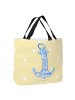 Mr. & Mrs. Panda Shopper Anker Blau ohne Spruch in Gelb Pastell
