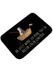Mr. & Mrs. Panda Badezimmerteppich Pinguin Angelboot mit Spruch in Schwarz