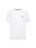 Mavi Jeans T-Shirt mit Rundhalsausschnitt und Logo Stickerei in Weiß-3