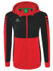 erima Damen Six Wings Trainingsjacke mit Kapuze in rot/schwarz