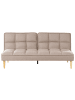 Beliani 3-Sitzer Sofa SILJAN in Braun - (W) 177 x (H) 80 x (L) 80 cm