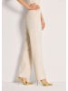 MADELEINE Weite Schlupfhose mit Biesen in perlweiß