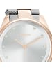 Oozoo Analog-Armbanduhr Oozoo Timepieces silber-rose mittel (ca. 38mm)