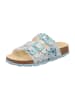 superfit Tieffußbett Pantolette FUSSBETTPANTOFFEL in Hellblau/Mehrfarbig