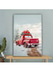 OnlyWow Leinwand Bilder Rot