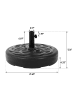ABRIHOME Sonnenschirmständer in Schwarz HDPE 100 kg Sand Wasser für Garten Terrasse