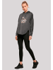 F4NT4STIC Oversized Hoodie Blumenstrauß Boho in charcoal
