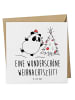 Mr. & Mrs. Panda Klappkarte Panda Weihnachtszeit mit Spruch in Weiß