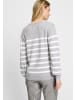 Olsen Pullover Henny in hellgrau weiß - 0001