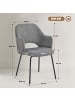 HOMCOM Esszimmerstuhl-57L x 62,5B x 85,5H cm-Grau