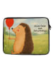 Mr. & Mrs. Panda Laptop Tasche Igel Luftballon Design mit Spruch in Weiß