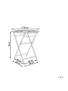 Beliani Outdoor Bistrotisch STIFFE in Weiß - (W) 70 x (H) 76 x (L) 70 cm