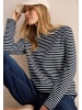Cecil Gestreiftes Strukturshirt in Universal Blue