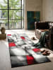 KADIMA DESIGN Teppichläufer Patchwork pflegeleicht Wohnzimmer Schlafzimmer Flur in Rot