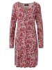 Aniston CASUAL A-Linien-Kleid in rosa-rot-malve-ocker-oliv-grün-weiß