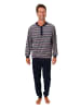 NORMANN Langarm Schlafanzug Frottee Bündchen - 86709 in grau