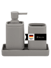 eluno Bad-Accessories Set VALONA 3tlg. ca. 8 x 15,5 cm (Ø/H)