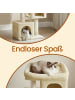 Feandrea Katzenbaum Clawfy in Beige - (B)32 x (H)70 x (T)48 cm