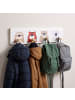 relaxdays Kindergarderobe in Braun/ Grau - (B)38 x (H)10 x (T)5,5 cm