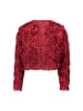 Zero  Bolerojacke mit 3D Blumen in Cabernet