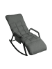 Home Nature Wohnkonzept Relaxliege Liegestuh in Grau 150x62x104 cm