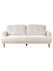 Beliani 3-Sitzer Sofa TUVE in Weiß/Braun - (W) 199 x (H) 85 x (L) 90 cm
