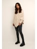 Cream Poncho CRHoliday Loose fit in Oat melange