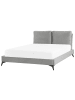 Beliani 2-tlg Doppelbett MELLE in Grau/Schwarz