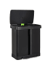 Beliani Abfallbehälter ECOSORT in Schwarz - (W) 59 x (H) 62 x (L) 31 cm