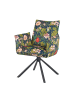 DUBI Möbel 2er-Set: Drehstuhl Mika-Nevio in Blumen - (B)60 x (H)88 x  (T)63 cm