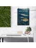 Mr. & Mrs. Panda Wandbild Fisch maritim Design mit Spruch in Weiß