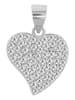 Adeliás Damen Anhänger Herz aus 925 Silber mit Zirkonia in silber