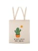 Mr. & Mrs. Panda Tote Bag Kaktus Sonne mit Spruch in Creme