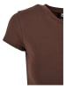 Urban Classics Cropped T-Shirts in brown