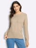 WITT WEIDEN Baumwoll-Pullover in sand-meliert