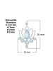 mantraroma 925er Silber - Kettenanhänger (L) 24 x (B) 36 mm mit Mondstein