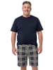 Men Plus Langer Schlafanzug in navy blau