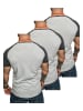 Amaci&Sons 3er-Pack T-Shirts 3. OMAHA in (3x Grau/Anthrazit)