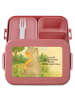 Mr. & Mrs. Panda Bento Box Otter Bauch Design mit Spruch in Rot Pastell
