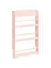 Beliani Bücherregal LILOET in Rosa/Braun - (W) 60 x (H) 100 x (L) 12 cm