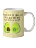 Mr. & Mrs. Panda Becher Avocado Pärchen mit Spruch in Gelb Pastell