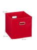 relaxdays 12x Regalkorb in Rot - 30 cm