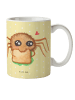 Mr. & Mrs. Panda Kaffeebecher Spinne Agathe Sandwich ohne Spruch in Gelb Pastell