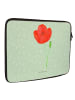 Mr. & Mrs. Panda Laptop Tasche Blume Mohnblume ohne Spruch in Blattgrün