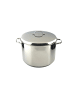 Riess Hoher Topf Cristall mit Deckel Edelstahl in Schwarz