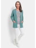 GOLDNER Kurzgröße:  Elegante Strickjacke mit Kaschmir in graugrün