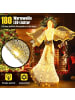 COSTWAY 160cm beleuchteter Weihnachtsengel in Gold