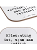 Mr. & Mrs. Panda Untersetzer Spruch Erleuchtung Weisheit mit Spruch in Weiß