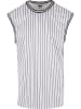 Urban Classics Urban Classics Striped Mesh Tanktop in white/black
