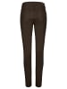 ANGELS  Lederimitathose Hose Skinny Button mit Lederoptik in dunkelbraun